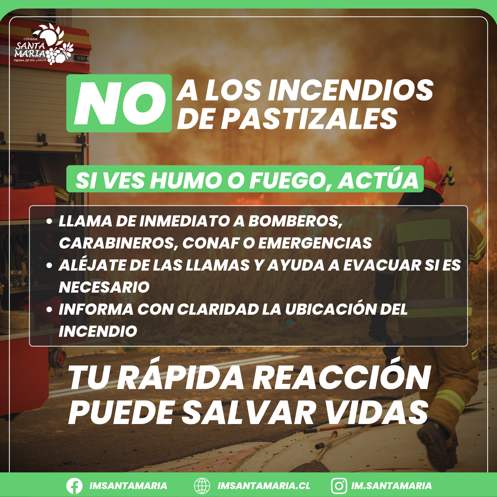 Actúa ante un incendio: Llama a emergencias, aléjate de las llamas y evacua si es necesario.