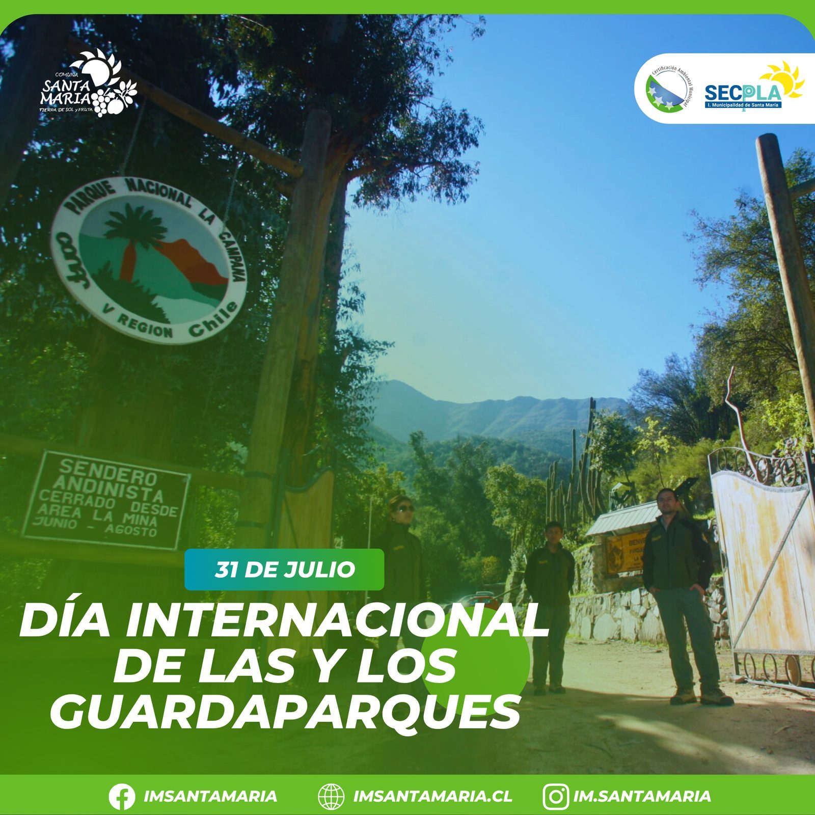 31 de julio – Día Internacional de las y los Guardaparques