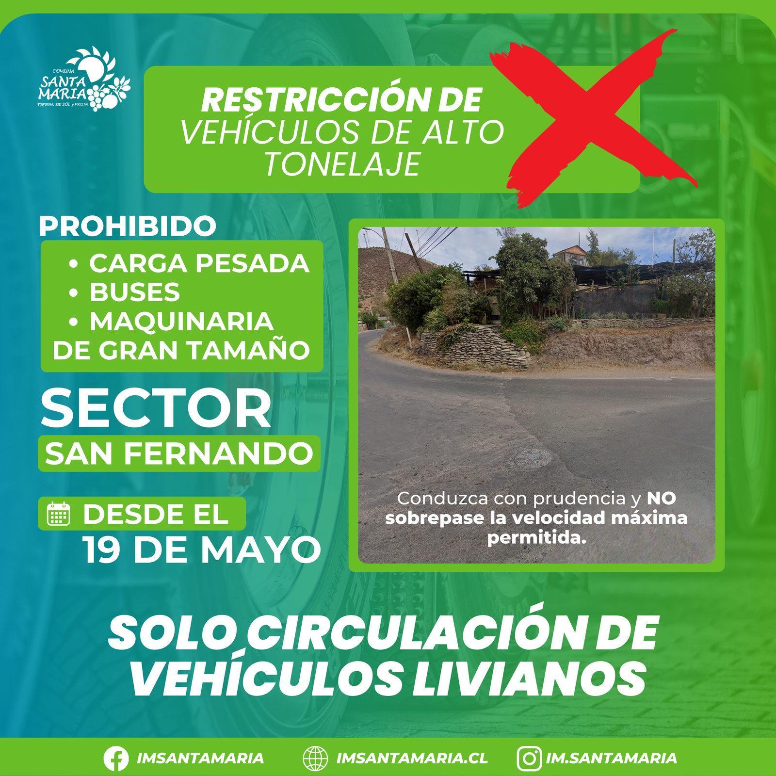 Desvío de tránsito en calle San Fernando por obras de mejoramiento de alcantarillado